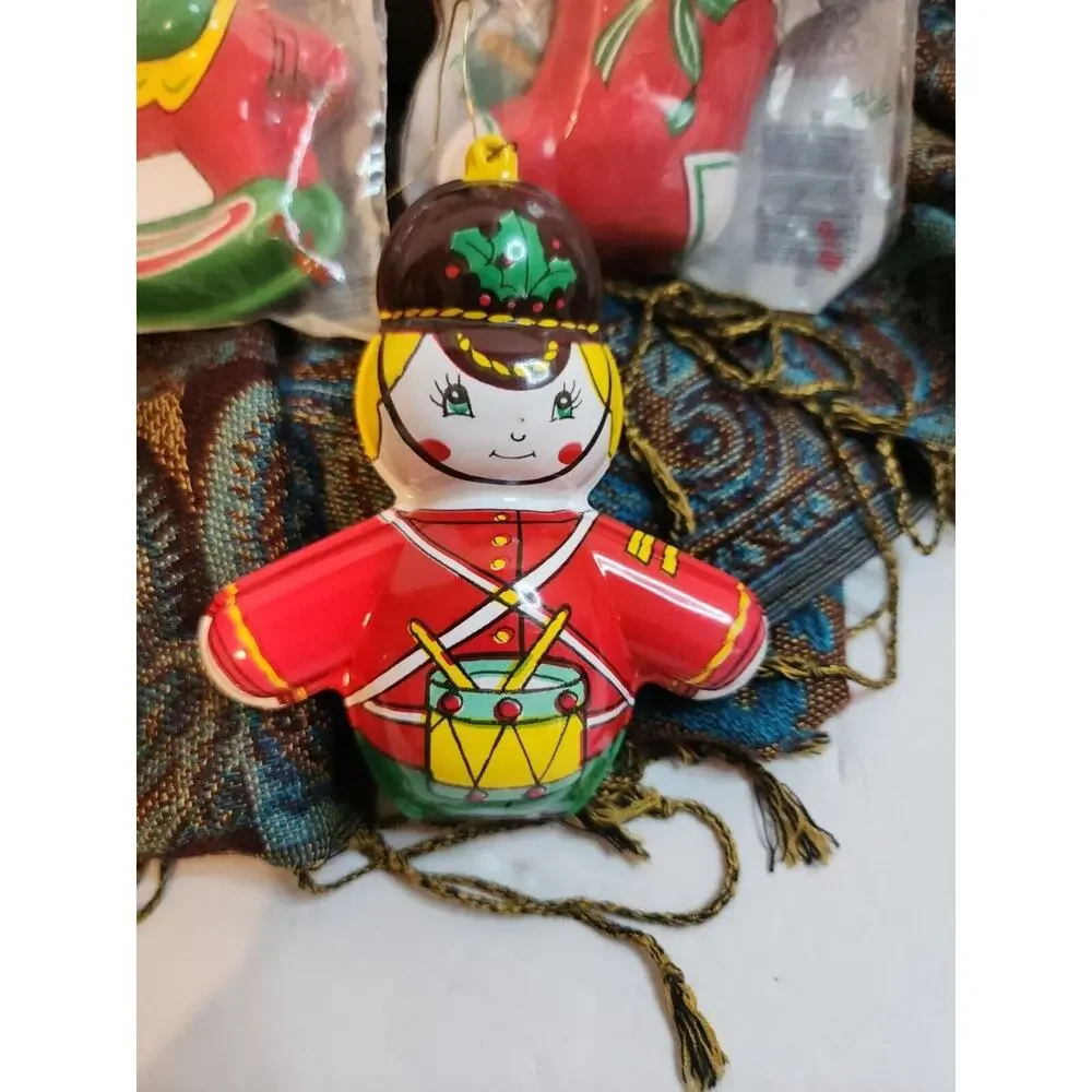 VTG Stuff N Trim Fillable Christmas Ornaments Made In USA Hard Plastic Lot Of 3
